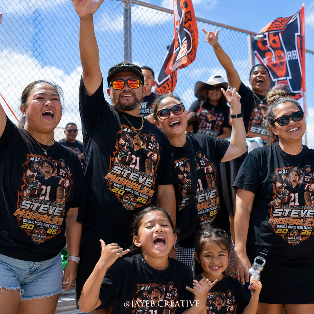 Senior Night Sports Tshirt Design -  Football Orange Tribal | For DTF Print - Canva Editable