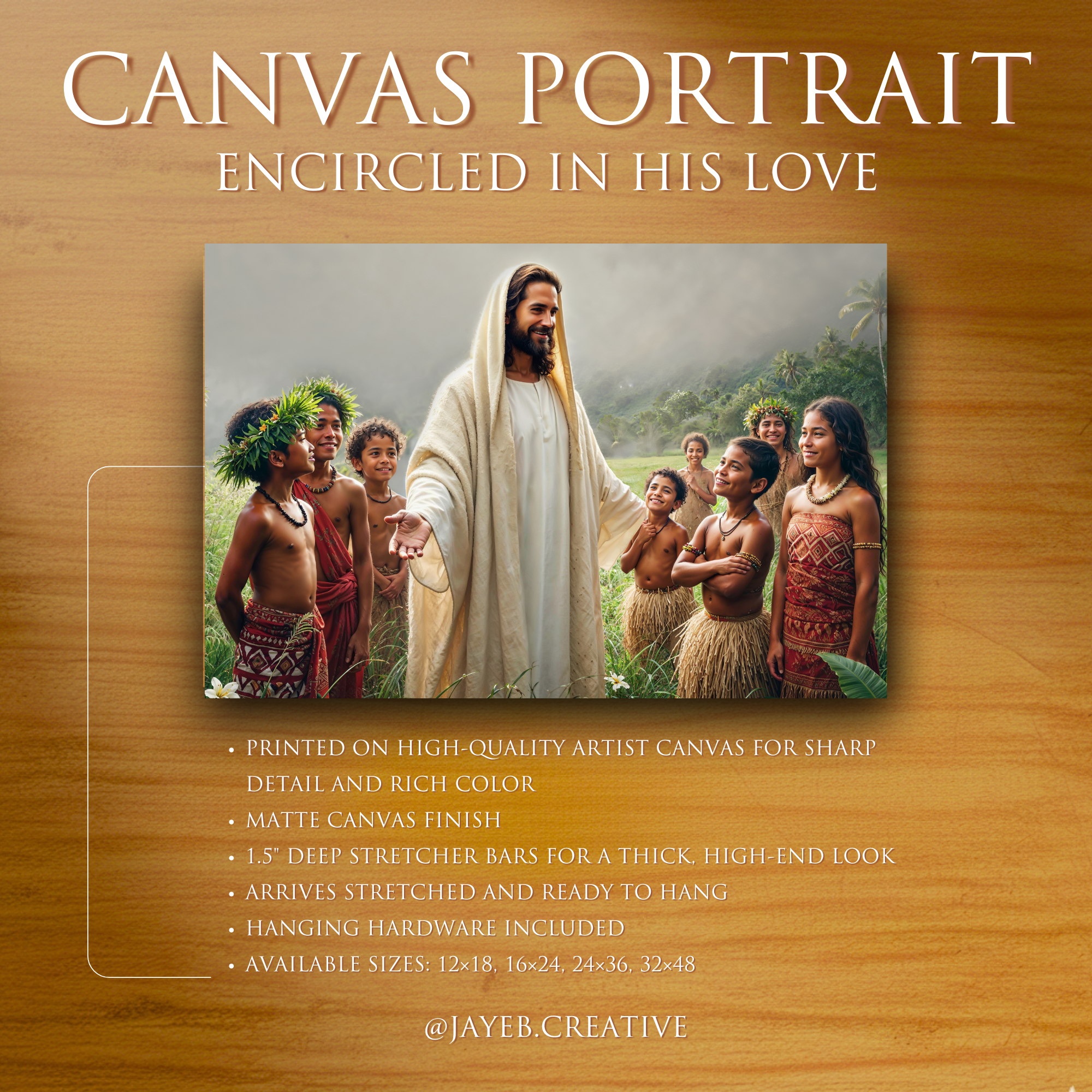 Canvas Portrait - Encircled in His love