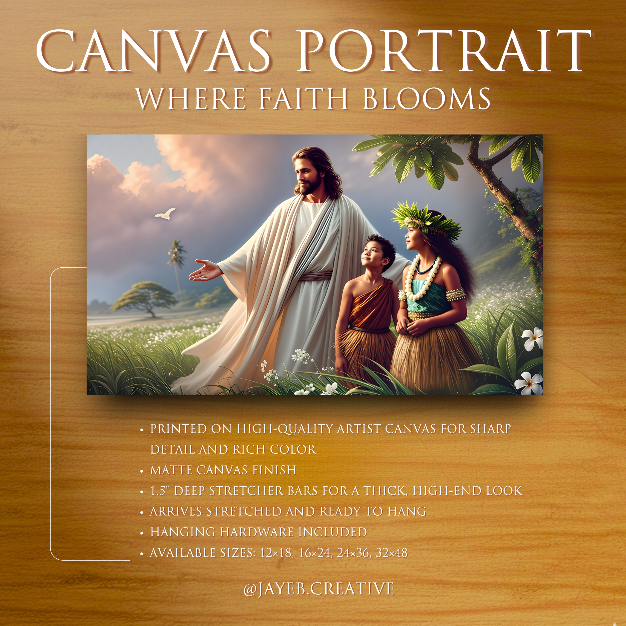 Canvas Portrait - Where Faith Blooms