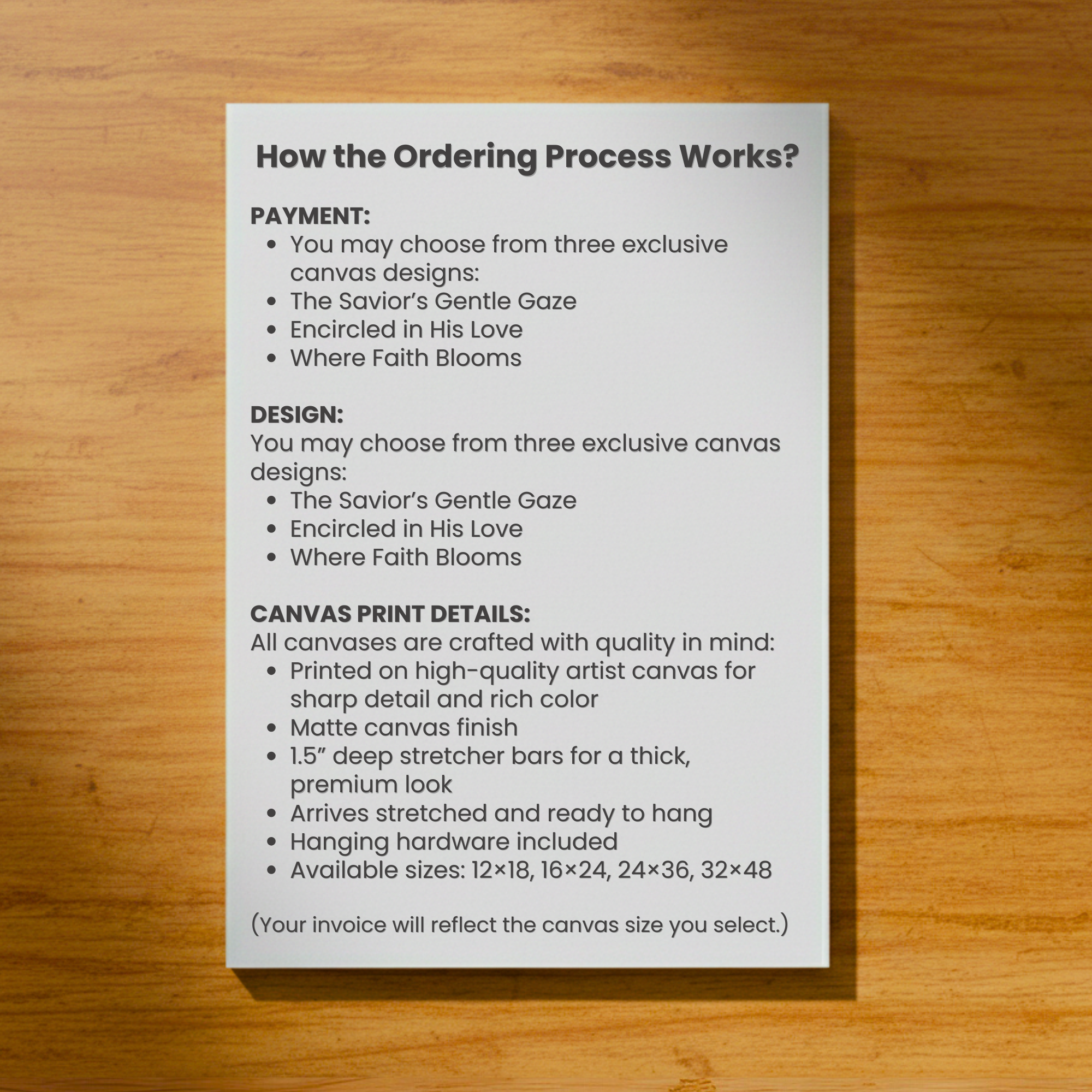 Canvas Portrait - Encircled in His love