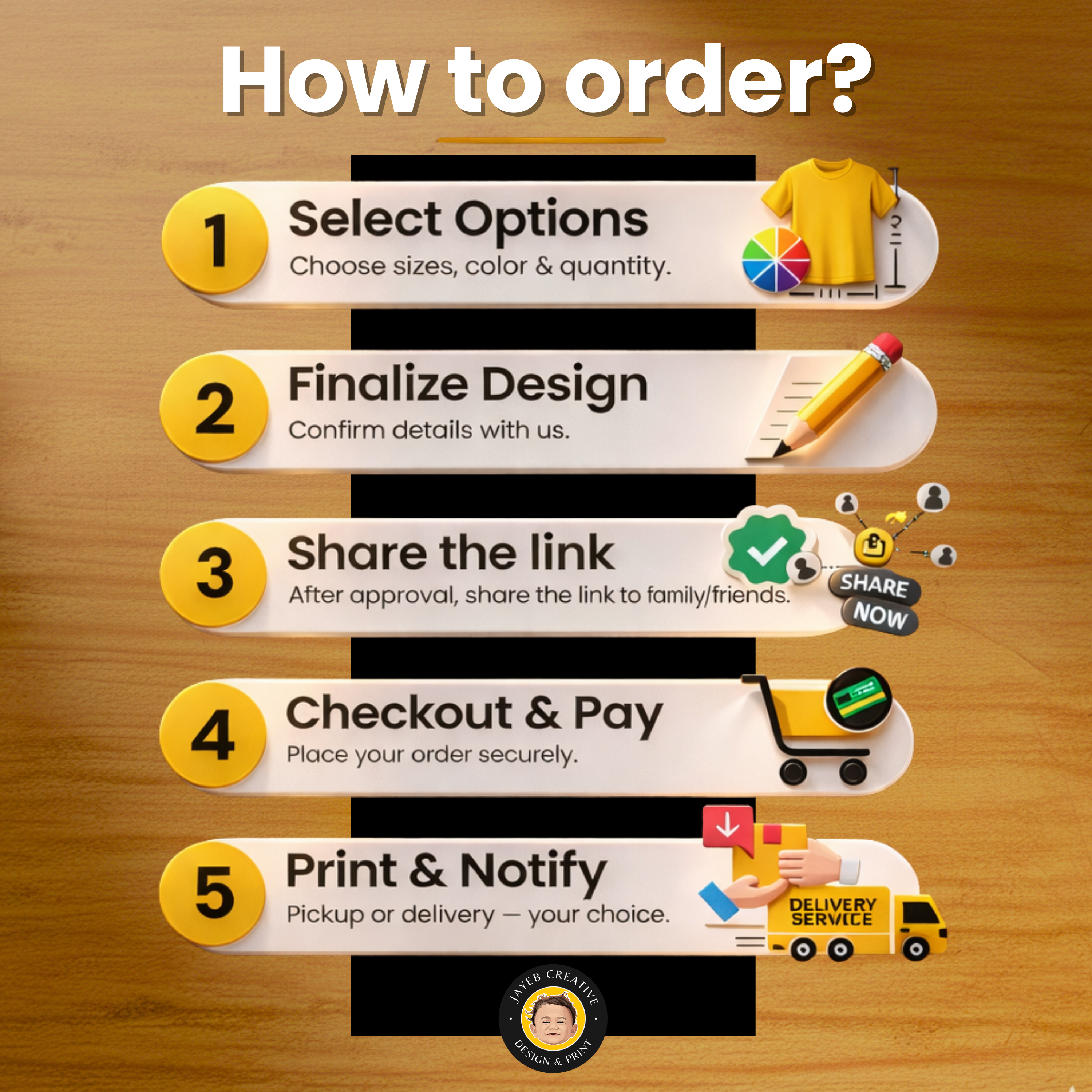 Custom T-Shirt Printing (For Approved Designs Only)